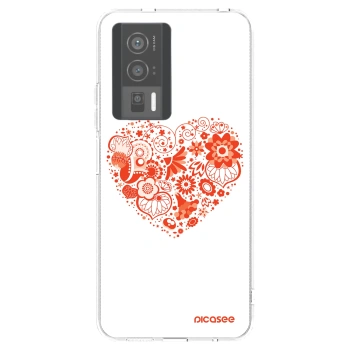 Picasee Xiaomi Poco F5 Pro 5G Hülle - Transparentes Silikon - Großes Herz