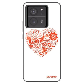 Picasee Xiaomi 13T Hülle - Schwarzes Silikon - Großes Herz