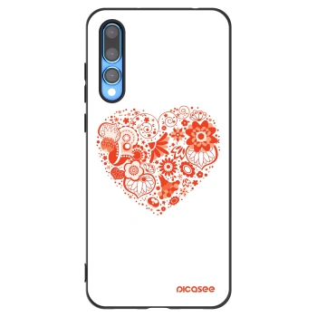 Picasee Huawei P20 Pro Hülle - Schwarzes Silikon - Großes Herz