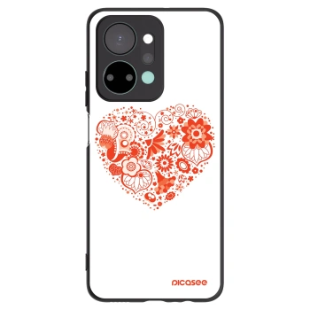 Picasee Honor X7a Hülle - Schwarzes Silikon - Großes Herz