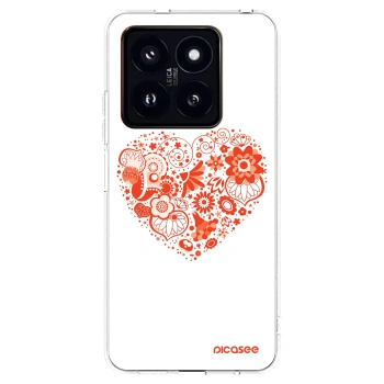 Picasee Xiaomi 14 Pro Hülle - Transparentes Silikon - Großes Herz