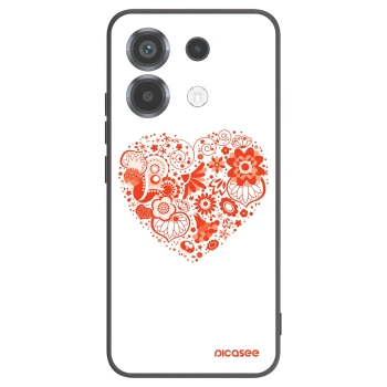 Picasee Xiaomi Poco X6 Hülle - Schwarzes Silikon - Großes Herz
