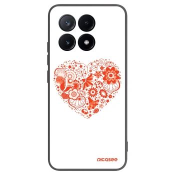 Picasee Xiaomi Poco X6 Pro Hülle - Schwarzes Silikon - Großes Herz