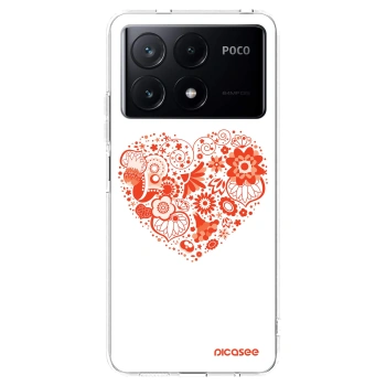 Picasee Xiaomi Poco X6 Pro Hülle - Transparentes Silikon - Großes Herz