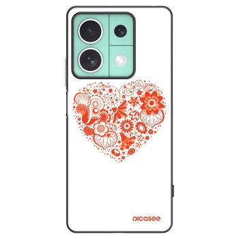 Picasee Xiaomi Redmi Note 13 5G Hülle - Schwarzes Silikon - Großes Herz