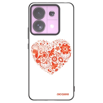 Picasee Xiaomi Redmi Note 13 Pro 5G Hülle - Schwarzes Silikon - Großes Herz