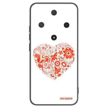 Picasee Honor Magic6 Lite 5G Hülle - Schwarzes Silikon - Großes Herz