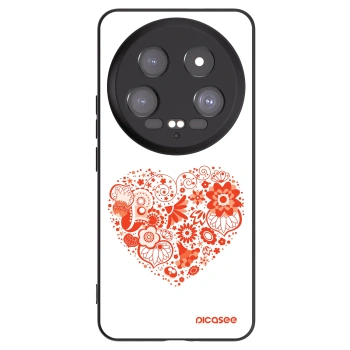 Picasee Xiaomi 14 Ultra Hülle - Schwarzes Silikon - Großes Herz