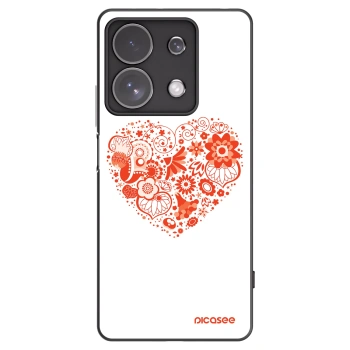 Picasee Xiaomi Redmi Note 13 Pro 4G Hülle - Schwarzes Silikon - Großes Herz