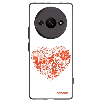 Picasee Xiaomi Redmi A3 Hülle - Schwarzes Silikon - Großes Herz