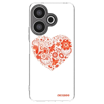 Picasee Xiaomi Redmi 13 4G Hülle - Transparentes Silikon - Großes Herz
