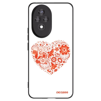 Picasee Honor 200 Pro 5G Hülle - Schwarzes Silikon - Großes Herz