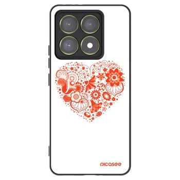 Picasee Xiaomi 14T Hülle - Schwarzes Silikon - Großes Herz