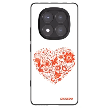 Picasee Xiaomi Redmi Note 14 Pro 5G Hülle - Schwarzes Silikon - Großes Herz