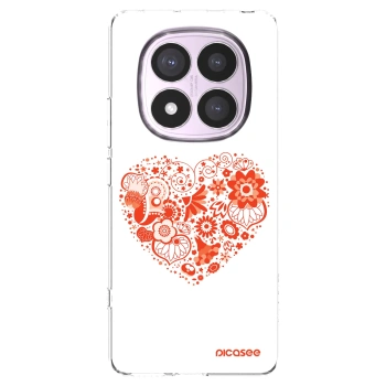 Picasee Xiaomi Redmi Note 14 Pro 5G Hülle - Transparentes Silikon - Großes Herz