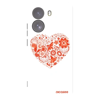 Picasee Xiaomi Poco X7 Hülle - Schwarzes Silikon - Großes Herz