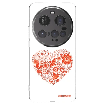 Picasee Xiaomi 15 Ultra Hülle - Transparentes Silikon - Großes Herz