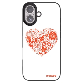 Picasee Apple iPhone 17 Hülle - Schwarzes Silikon - Großes Herz