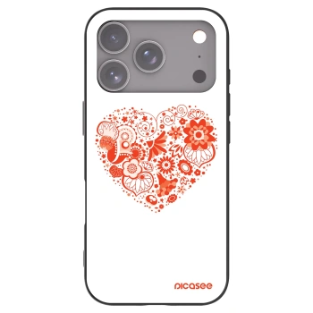 Picasee Apple iPhone 17 Pro Hülle - Schwarzes Silikon - Großes Herz