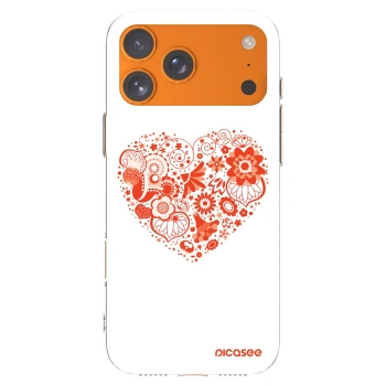 Picasee Apple iPhone 17 Pro Max Hülle - Transparentes Silikon - Großes Herz