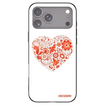 Picasee Apple iPhone 17 Pro Max Hülle - Schwarzes Silikon - Großes Herz