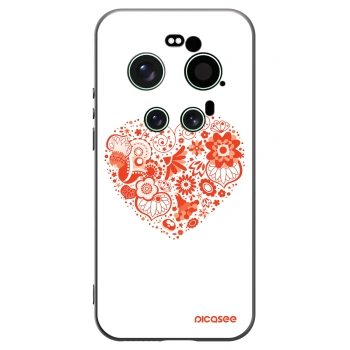 Picasee Xiaomi 17 Ultra Hülle - Schwarzes Silikon - Großes Herz