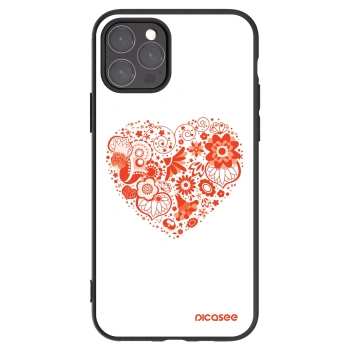 Picasee Apple iPhone 11 Pro Hülle - Schwarzes Silikon - Großes Herz