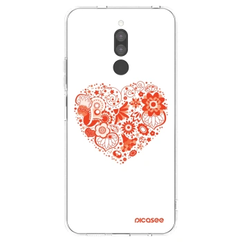 Picasee Xiaomi Redmi 8 Hülle - Transparentes Silikon - Großes Herz