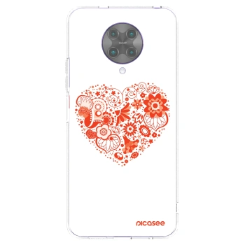 Picasee Xiaomi Poco F2 Pro Hülle - Transparentes Silikon - Großes Herz