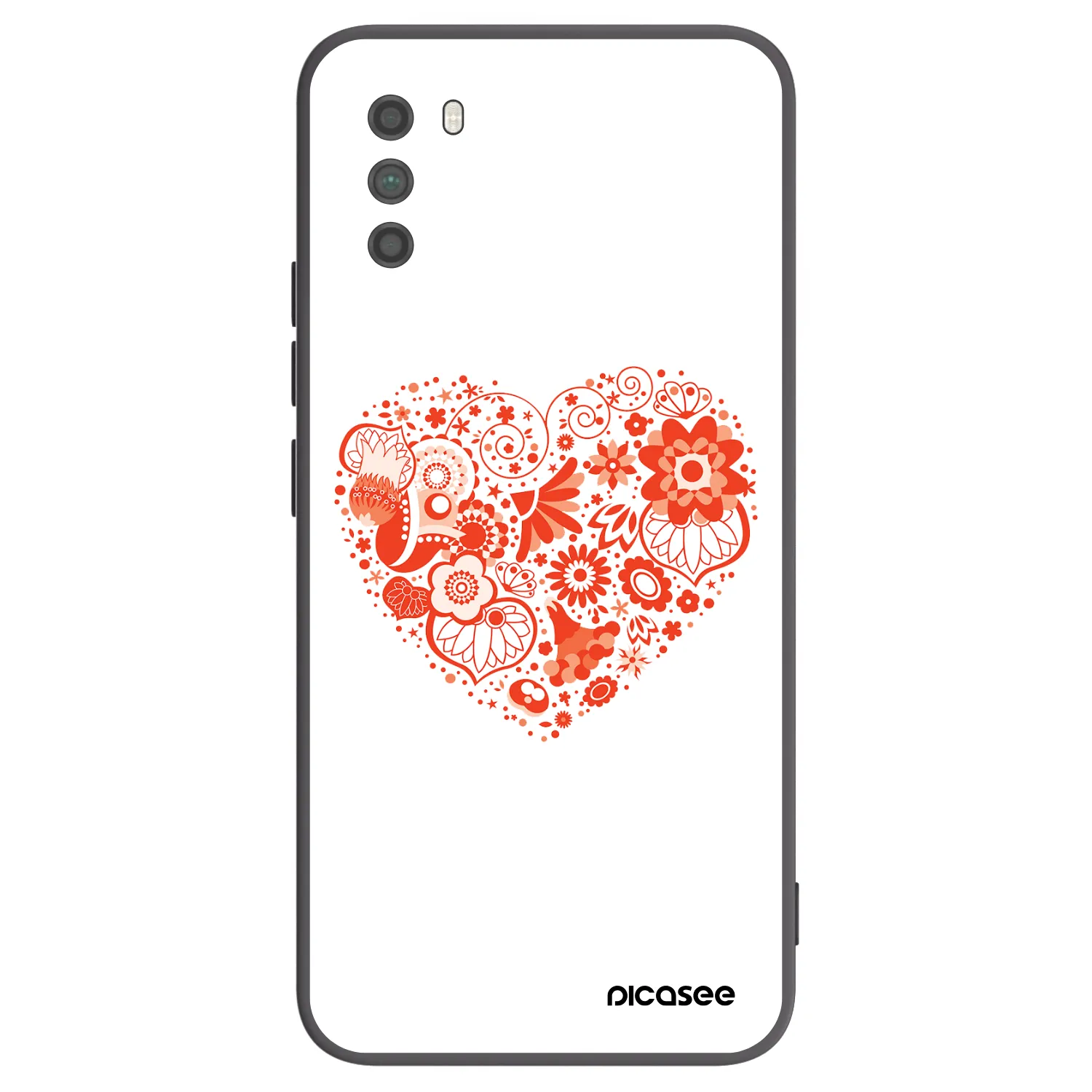Picasee Xiaomi Poco M3 Hülle - Schwarzes Silikon - Großes Herz