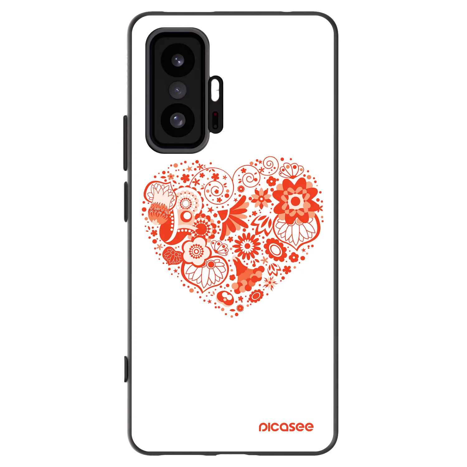 Picasee Xiaomi 11T Hülle - Schwarzes Silikon - Großes Herz