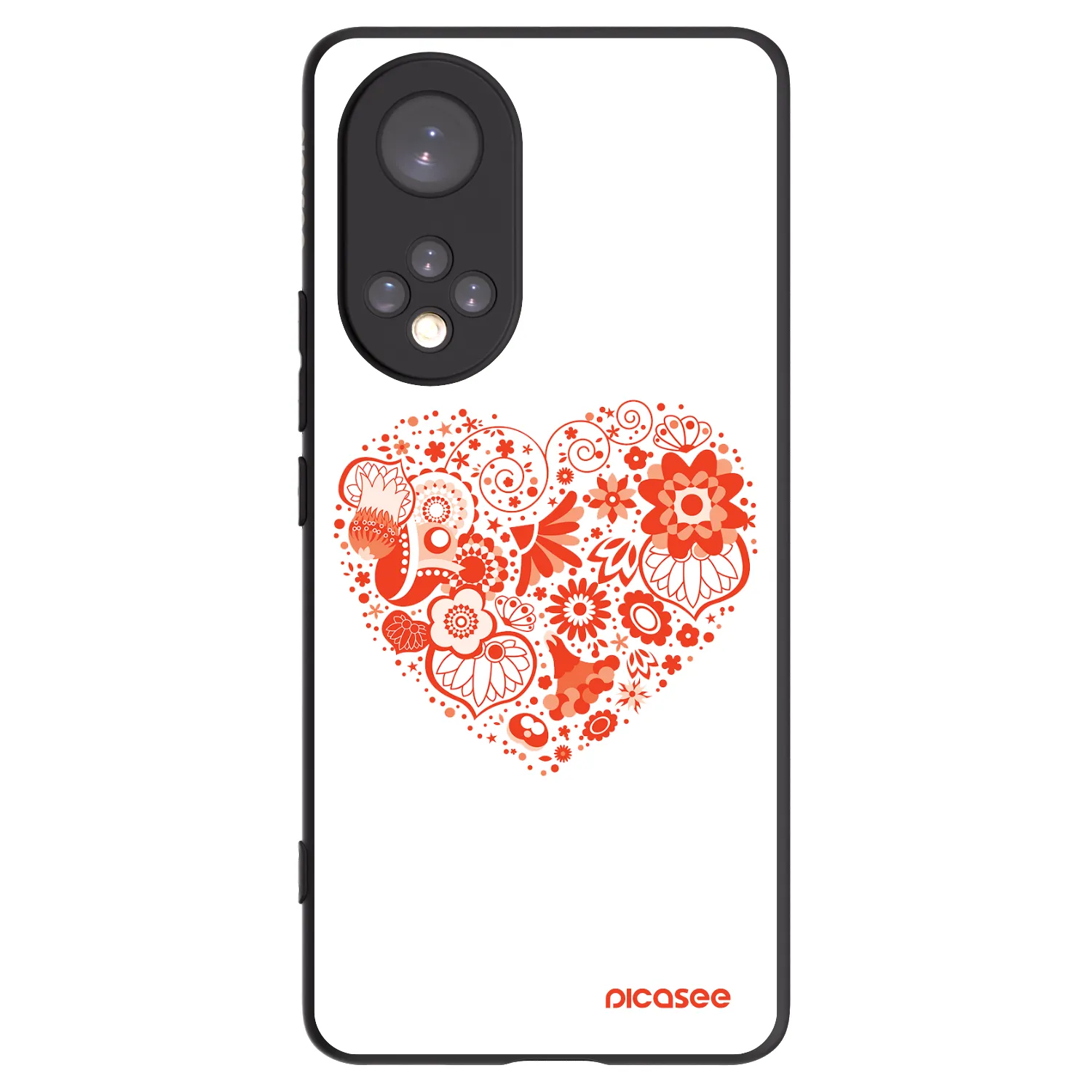 Picasee Honor 50 5G Hülle - Schwarzes Silikon - Großes Herz