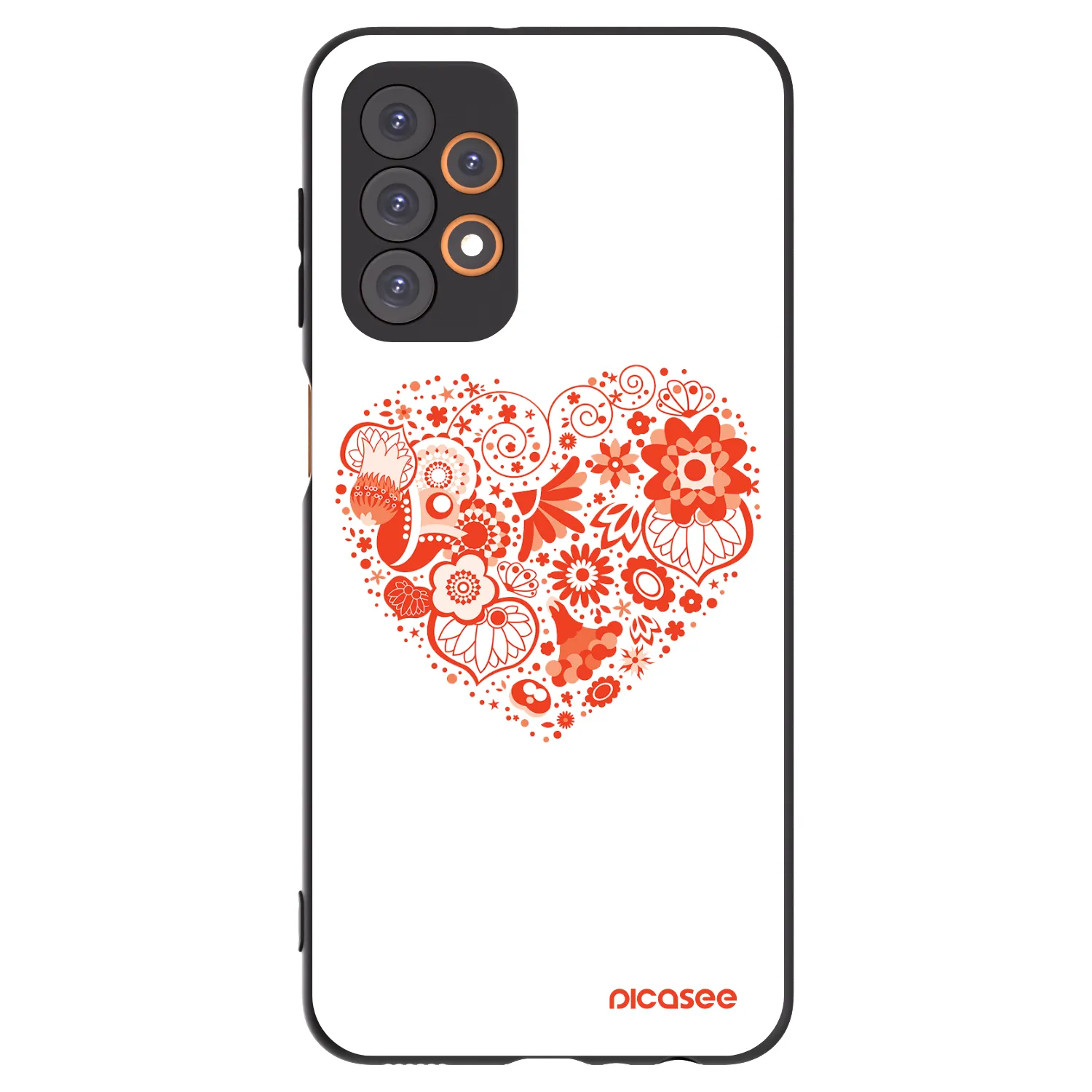 Picasee Samsung Galaxy A23 A236B 5G Hülle - Schwarzes Silikon - Großes Herz
