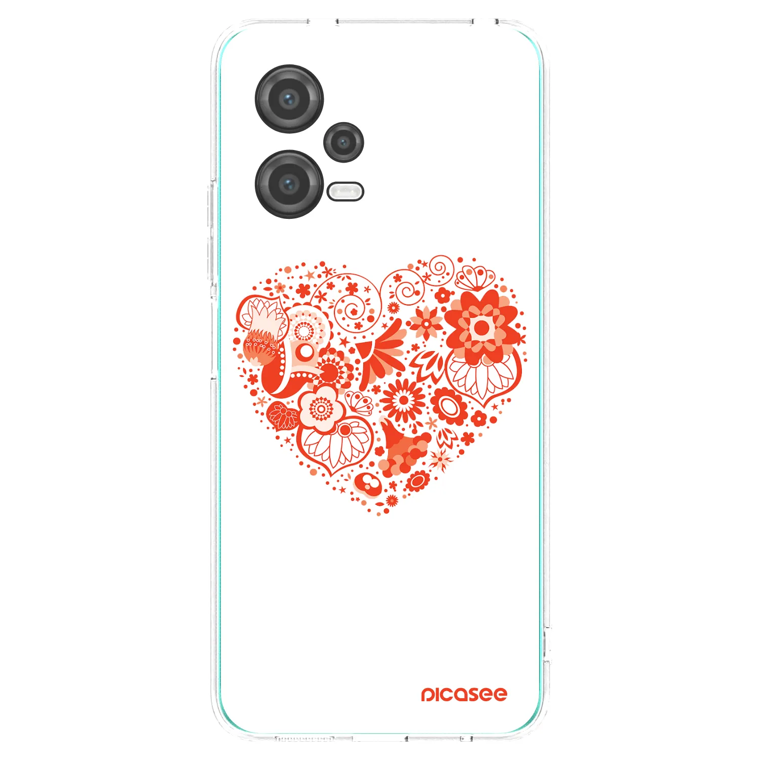 Picasee Xiaomi Poco X5 Hülle - Transparentes Silikon - Großes Herz