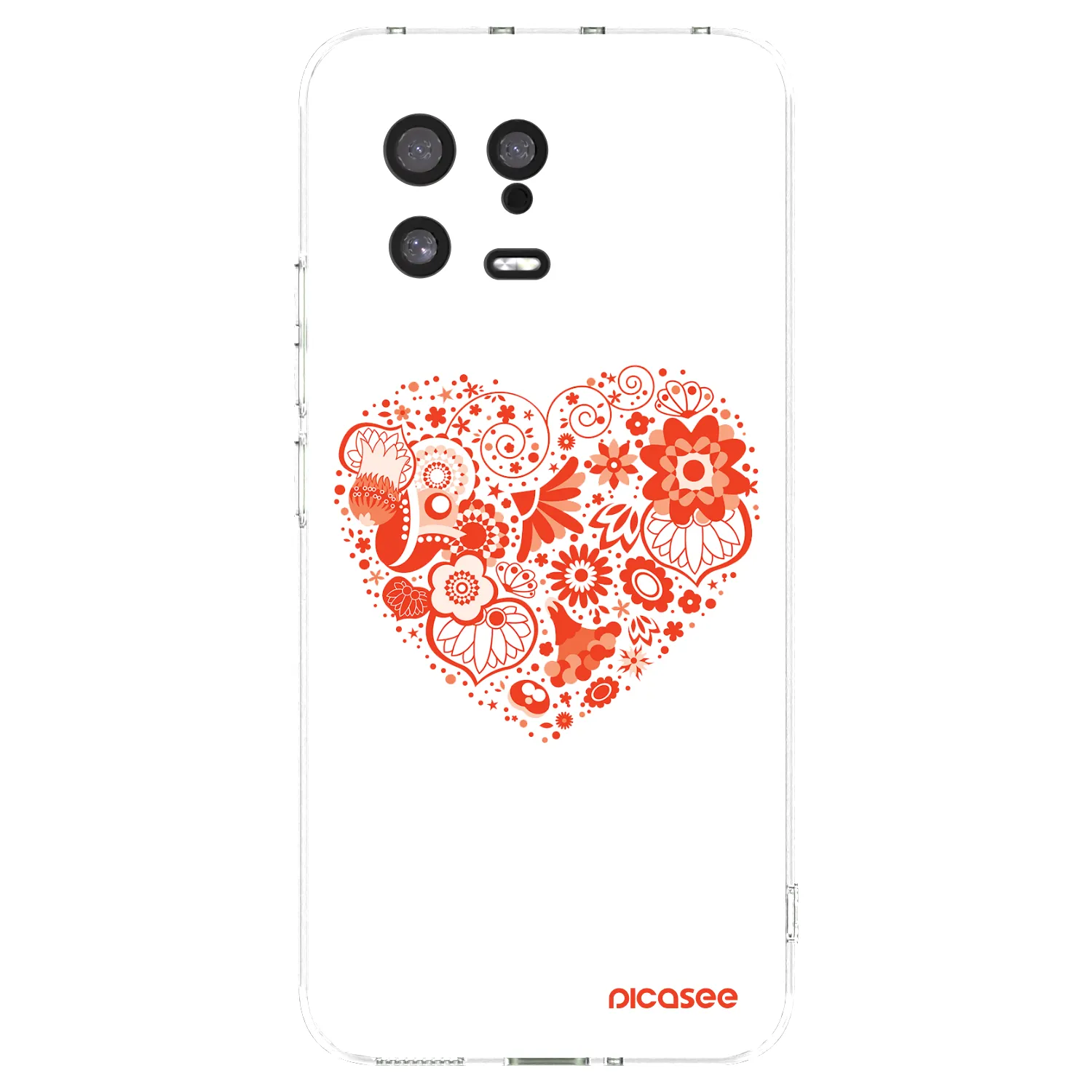Picasee Xiaomi 13 Hülle - Transparentes Silikon - Großes Herz