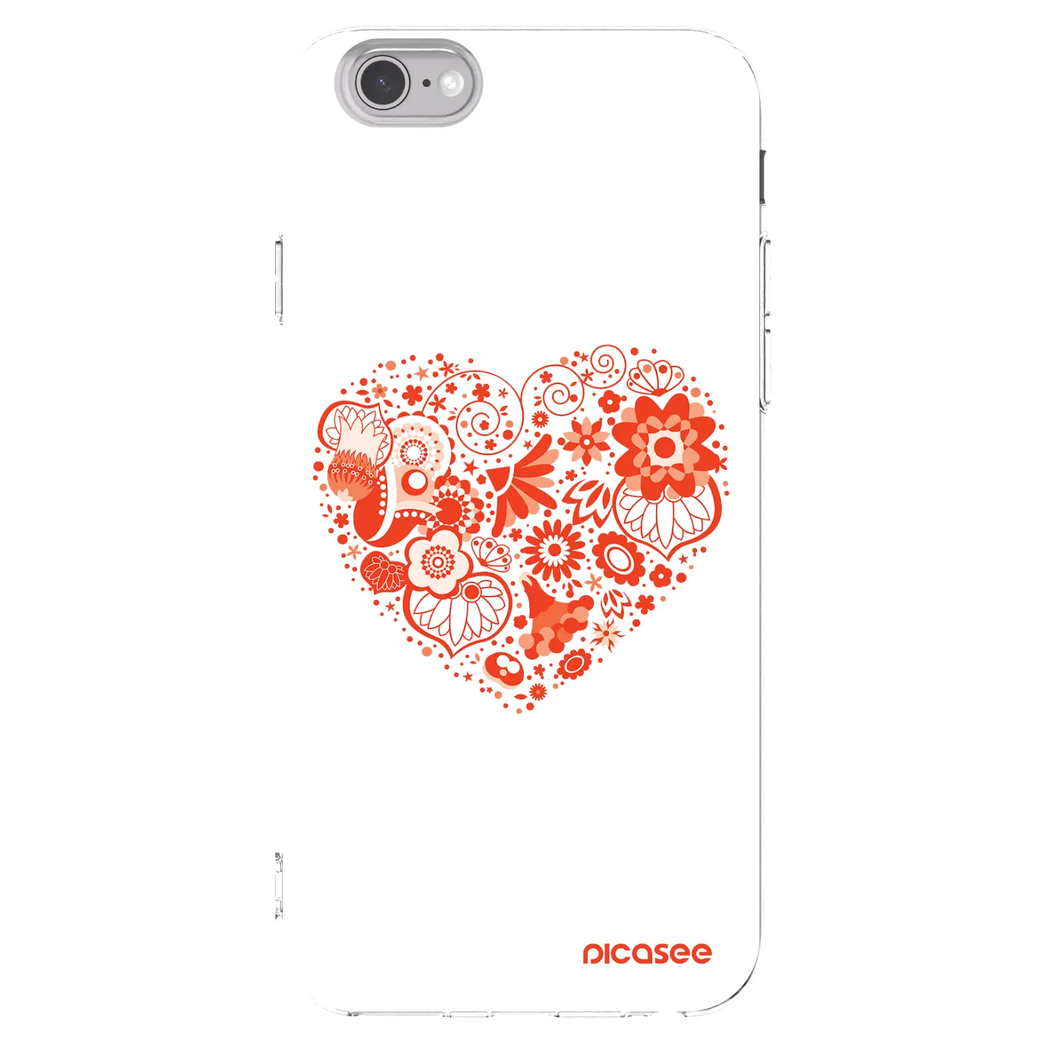 Picasee Apple iPhone 6/6S Hülle - Transparentes Silikon - Großes Herz