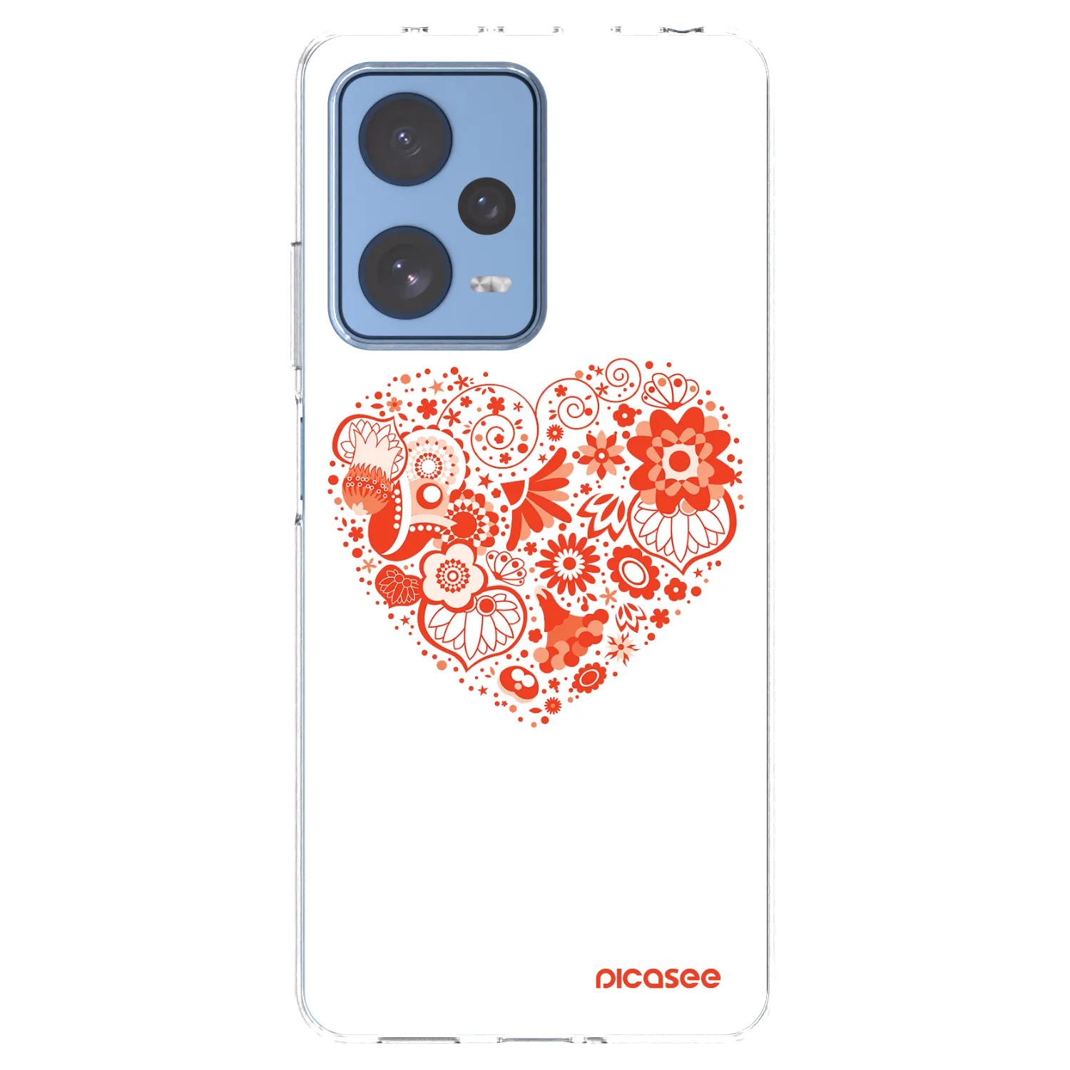 Picasee Xiaomi Redmi Note 12 Pro 5G Hülle - Transparentes Silikon - Großes Herz