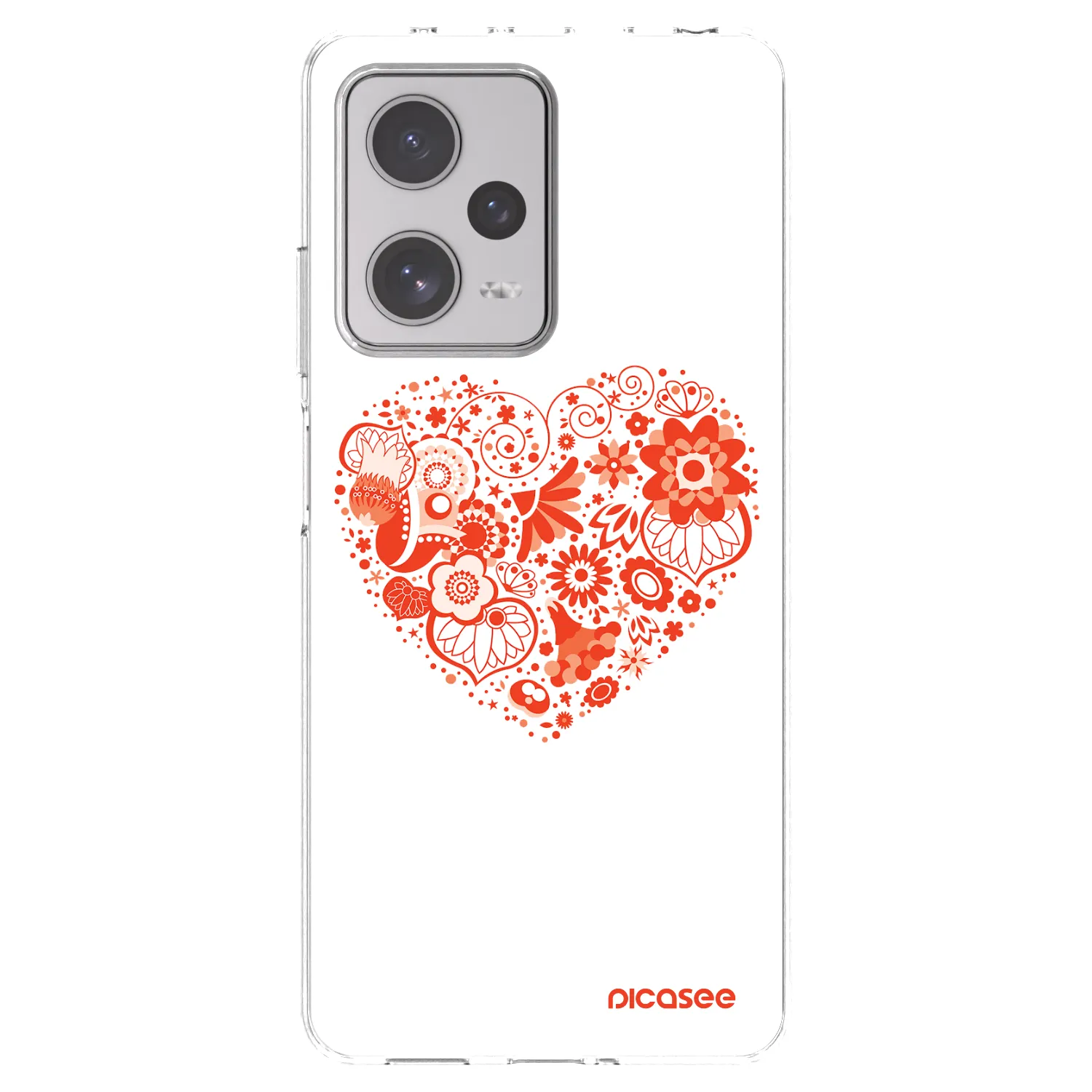 Picasee Xiaomi Redmi Note 12 Pro+ 5G Hülle - Transparentes Silikon - Großes Herz