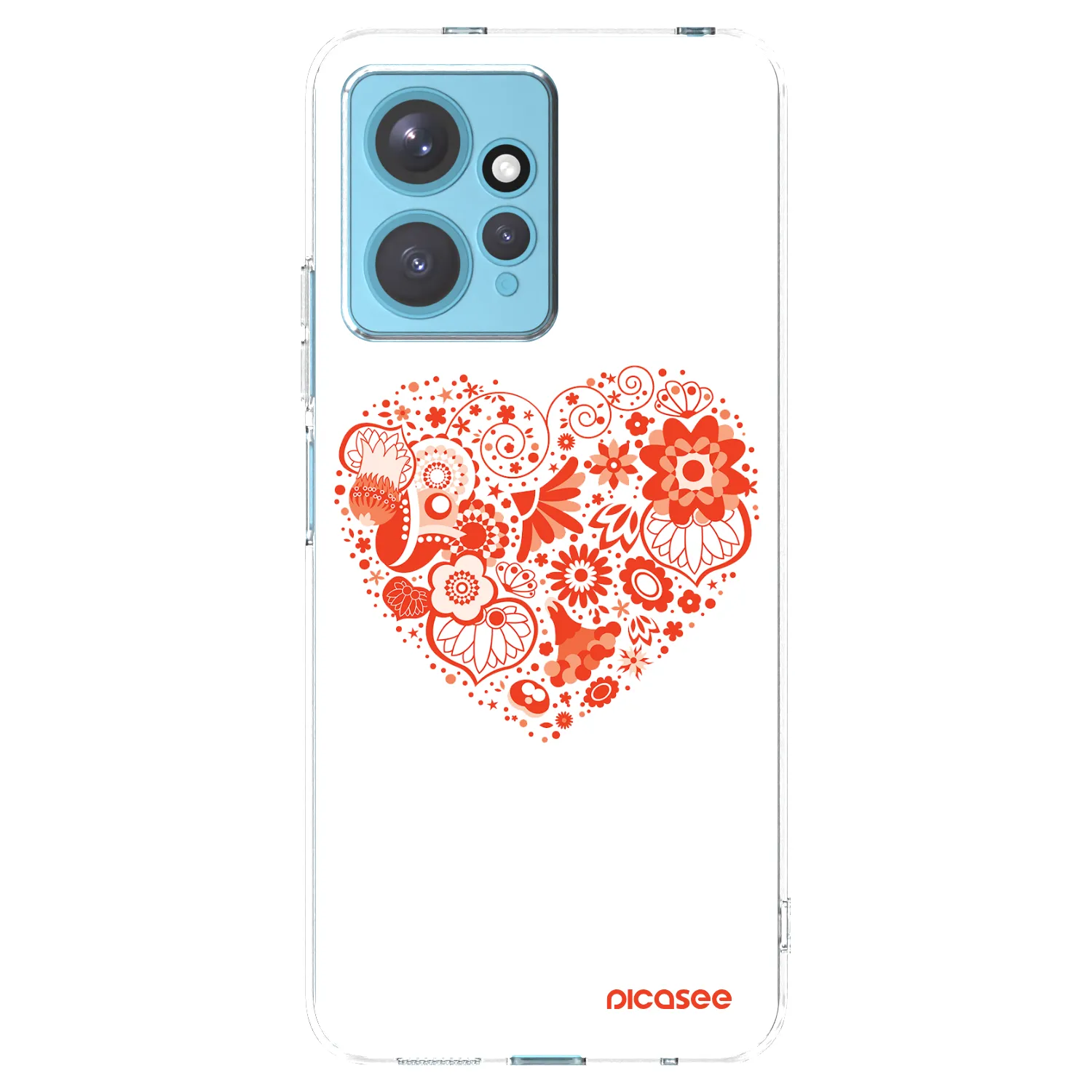 Picasee Xiaomi Redmi Note 12 4G Hülle - Transparentes Silikon - Großes Herz