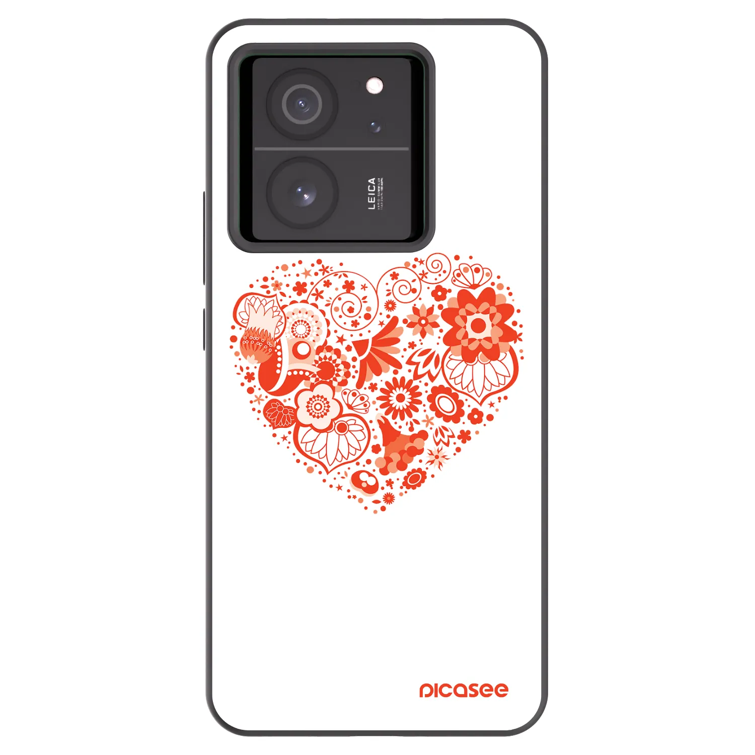 Picasee Xiaomi 13T Hülle - Schwarzes Silikon - Großes Herz