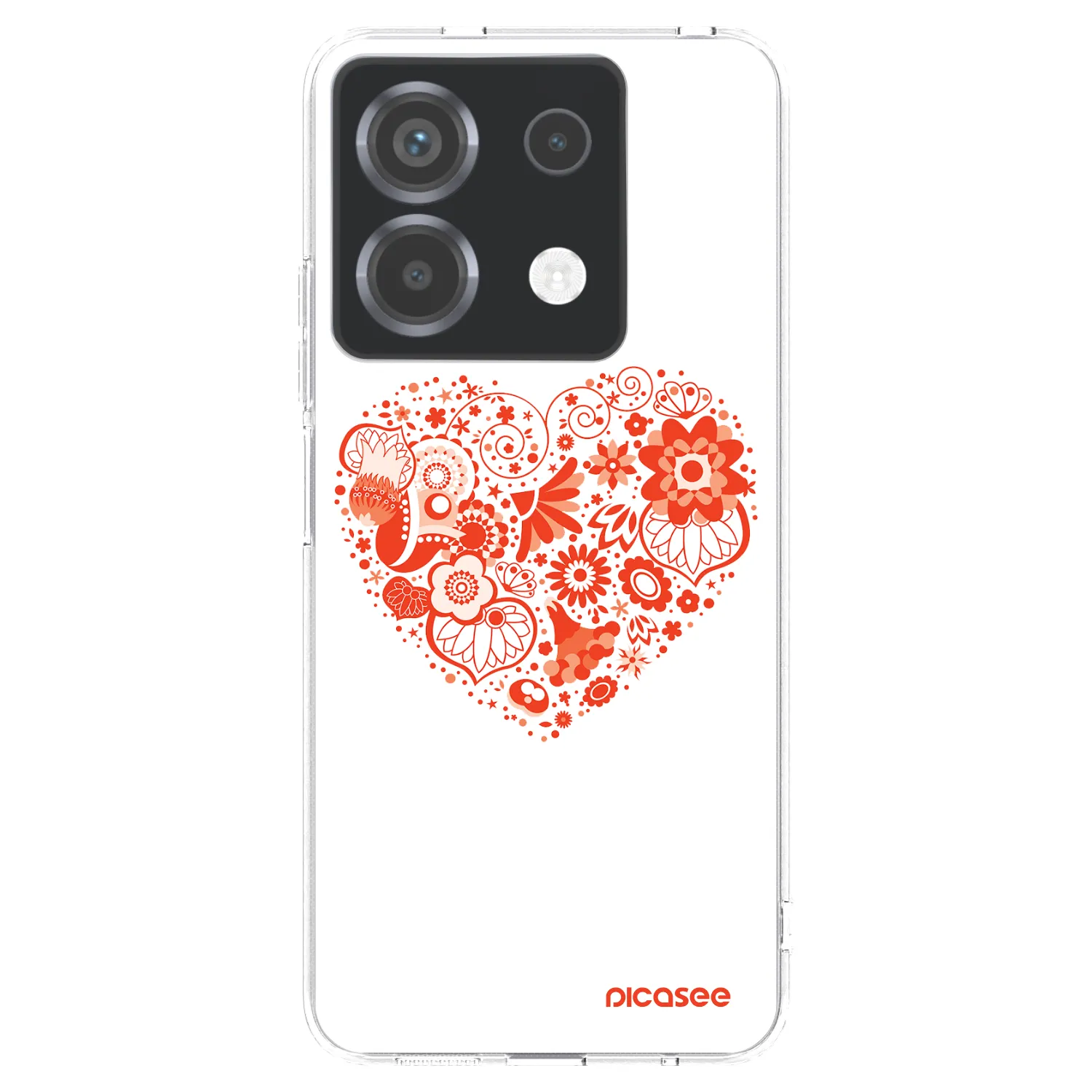 Picasee Xiaomi Poco X6 Hülle - Transparentes Silikon - Großes Herz