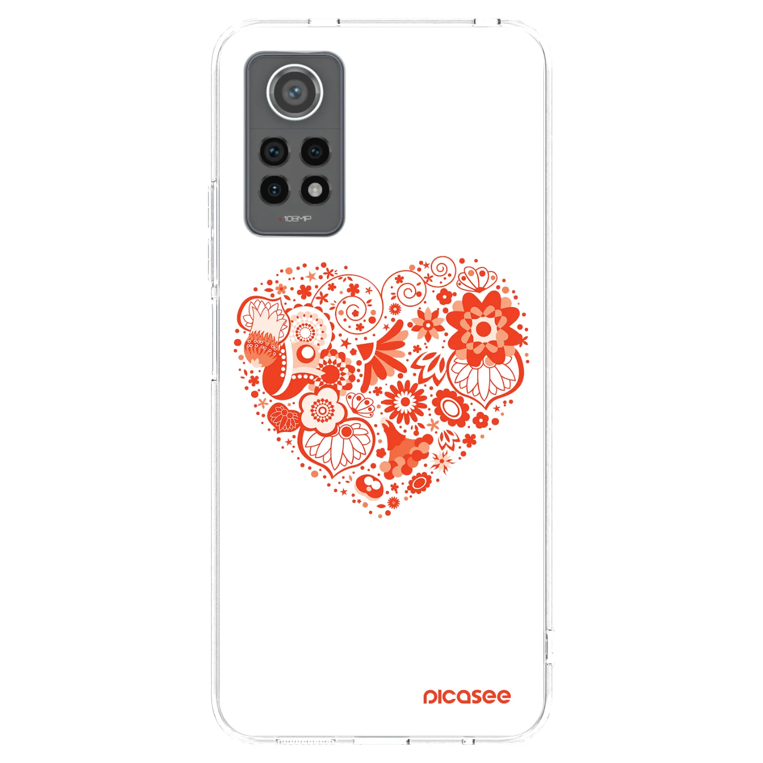 Picasee Xiaomi Redmi Note 12 Pro 4G Hülle - Transparentes Silikon - Großes Herz