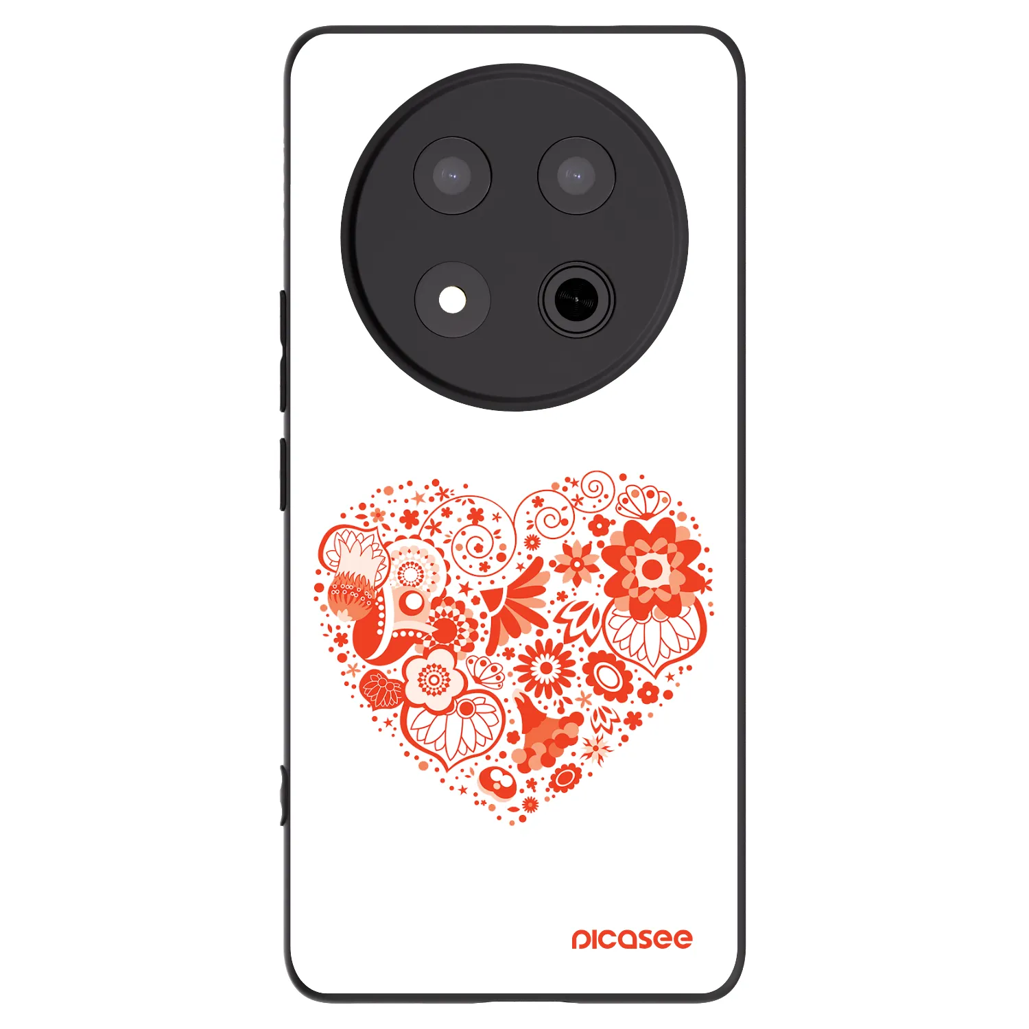 Picasee Honor Magic7 Lite 5G Hülle - Schwarzes Silikon - Großes Herz