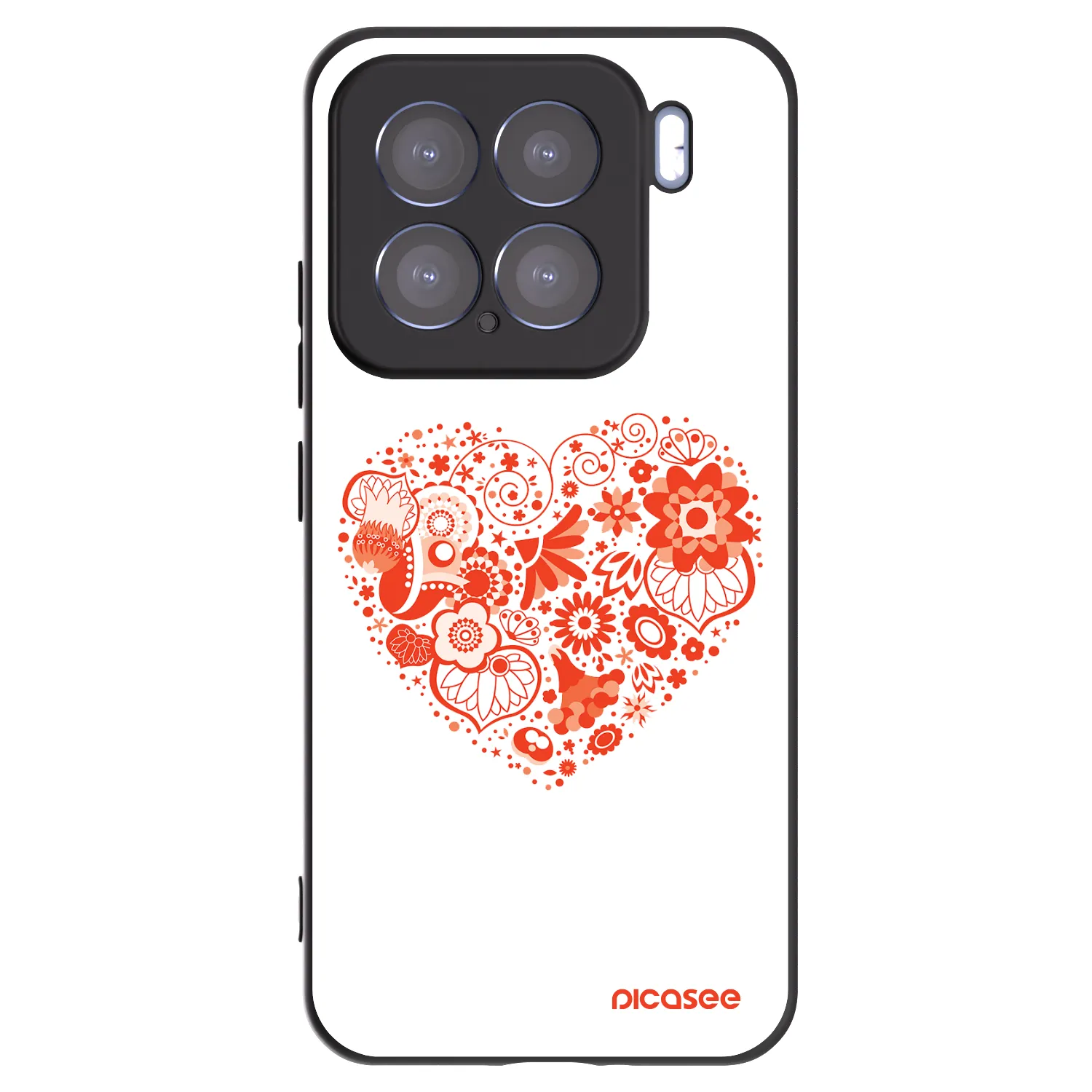 Picasee Xiaomi 15 Hülle - Schwarzes Silikon - Großes Herz