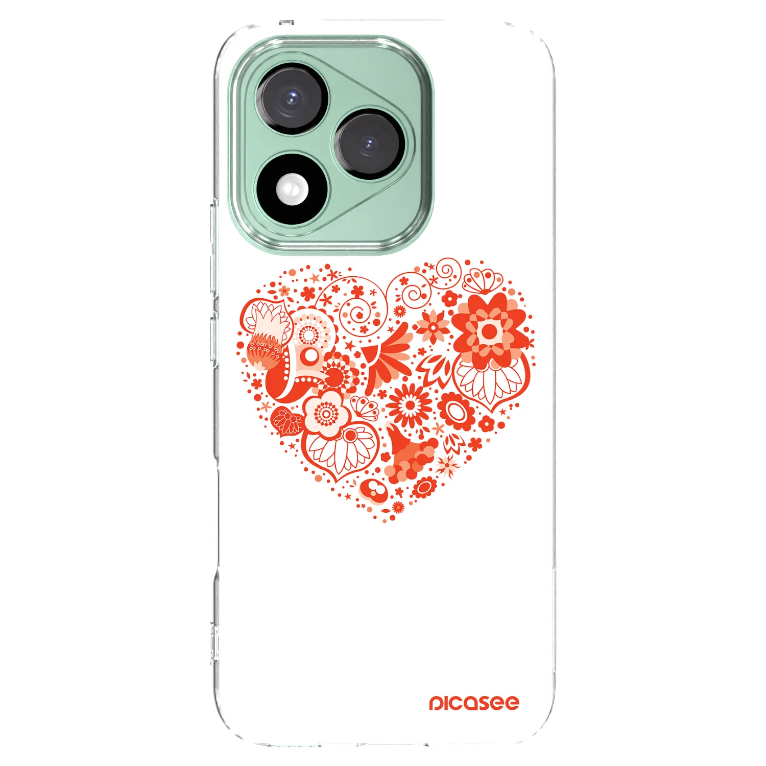 Picasee Honor 400 Lite 5G Hülle - Transparentes Silikon - Großes Herz