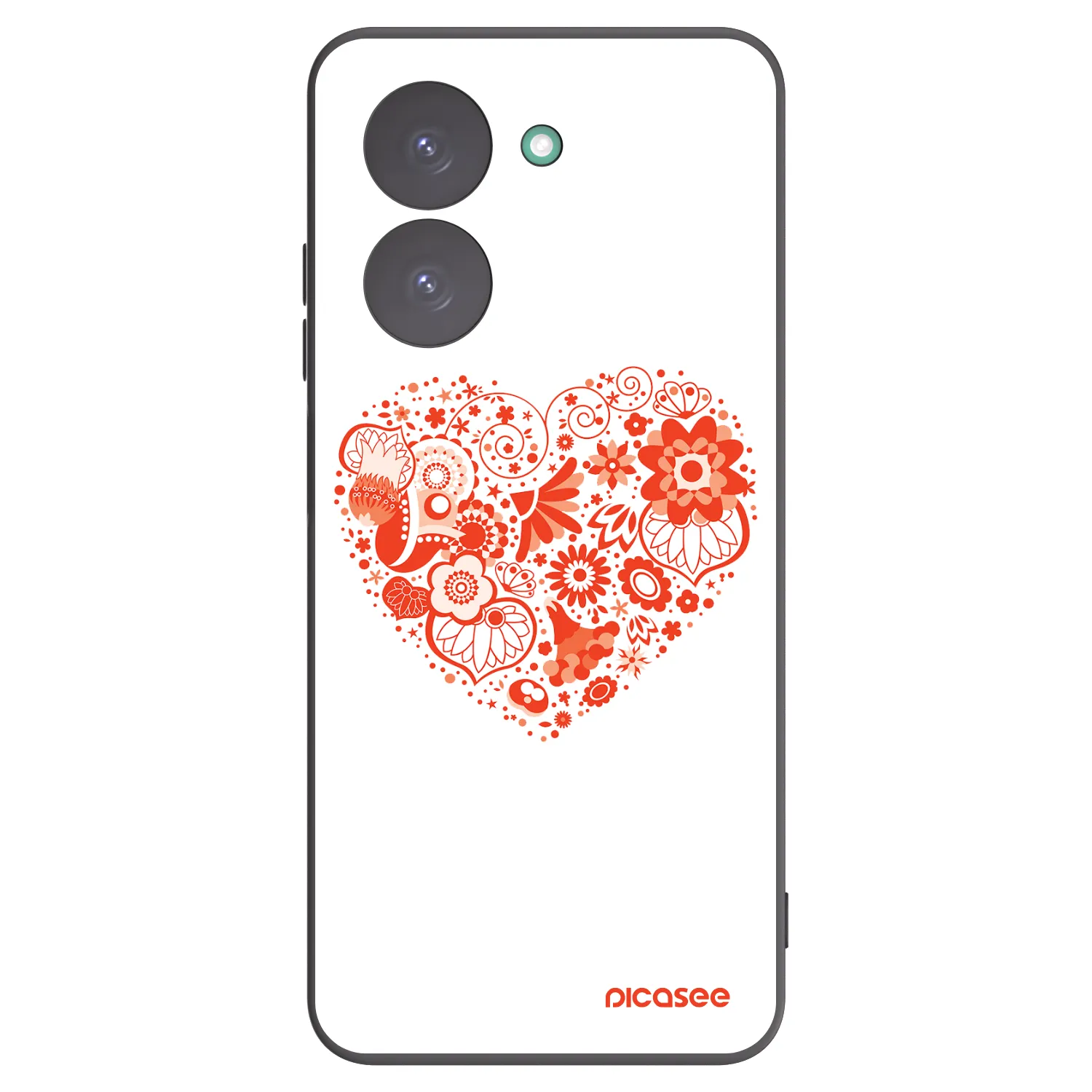 Picasee Xiaomi Redmi A5 Hülle - Schwarzes Silikon - Großes Herz