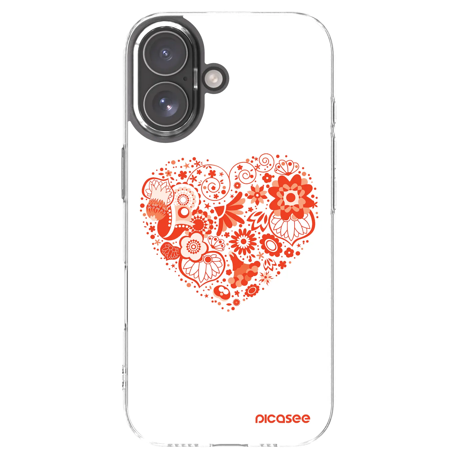 Picasee Apple iPhone 17 Hülle - Transparentes Silikon - Großes Herz