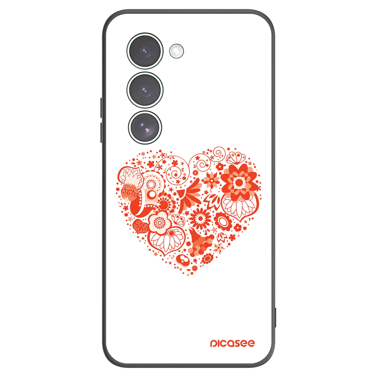 Picasee Xiaomi Redmi 15 5G Hülle - Schwarzes Silikon - Großes Herz
