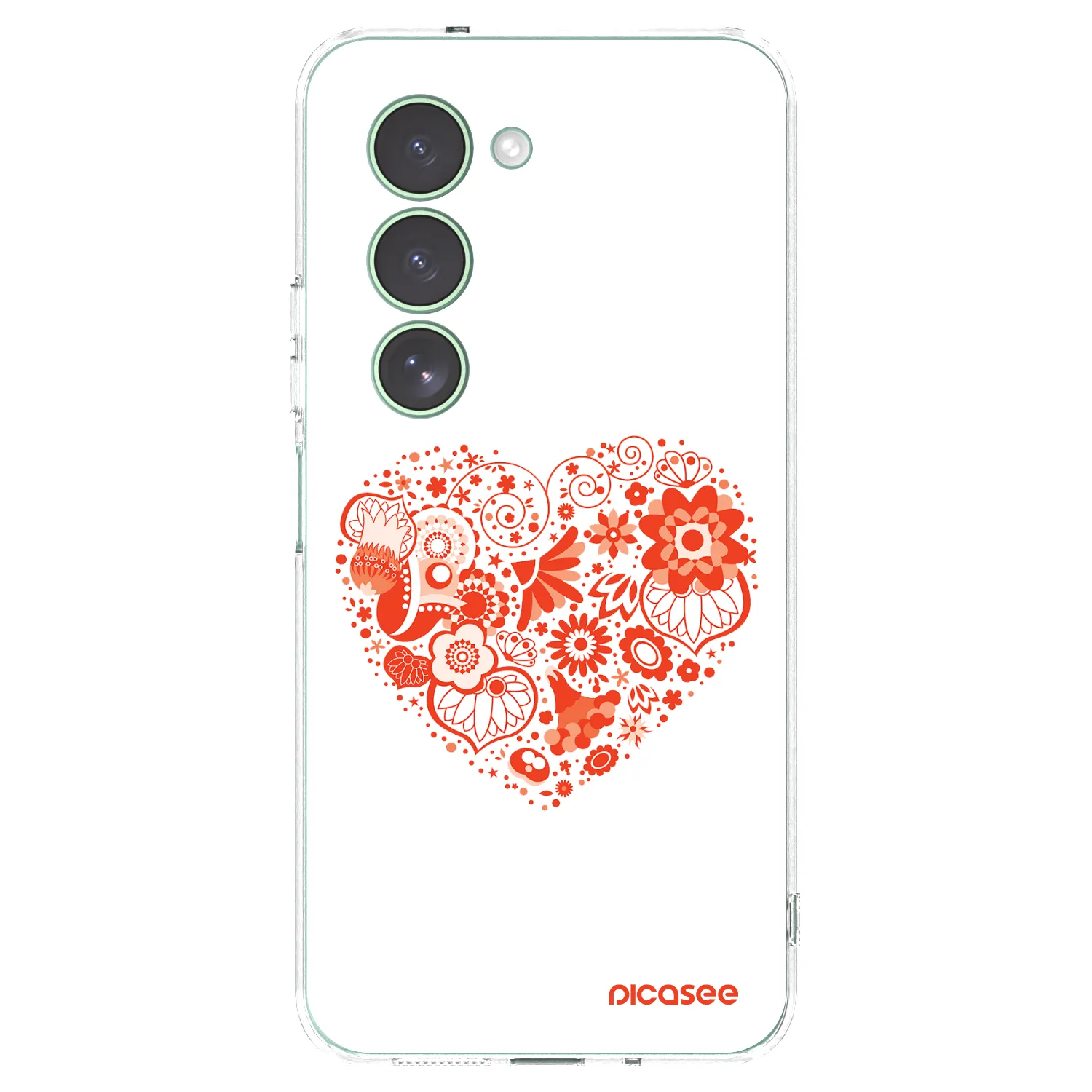 Picasee Xiaomi Redmi 15 5G Hülle - Transparentes Silikon - Großes Herz