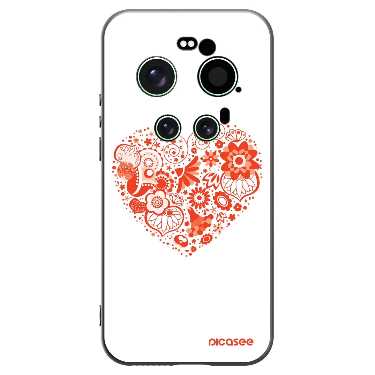 Picasee Xiaomi 17 Ultra Hülle - Schwarzes Silikon - Großes Herz